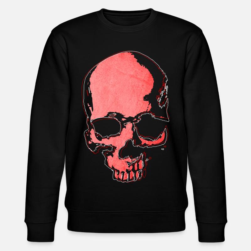 Rød kranium - Stanley/Stella økologisk unisex-sweatshirt CHANGER  - sort