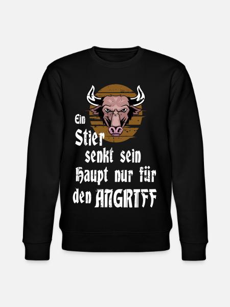 Ein Stier - Stanley/Stella Unisex Bio-Sweatshirt CHANGER  - Schwarz