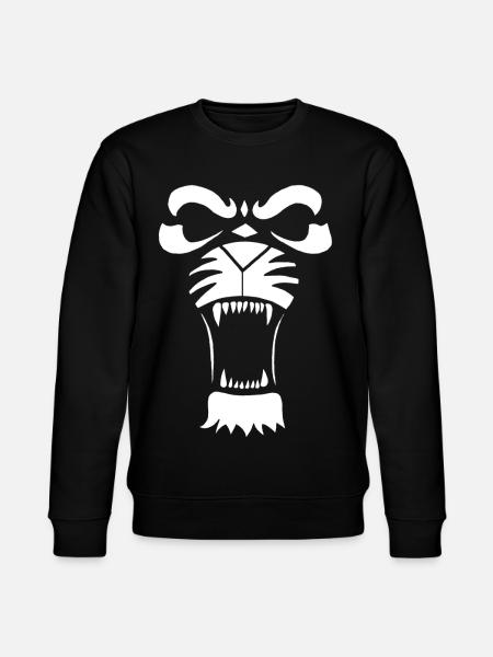 Raublöwe oder Tiger (Weiß) - Stanley/Stella Unisex Bio-Sweatshirt CHANGER - Schwarz