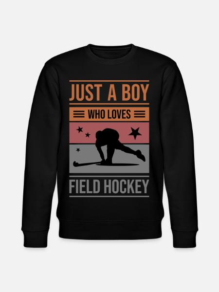 Feldhockey Just a Boy - Stanley/Stella Unisex Bio-Sweatshirt CHANGER  - Schwarz