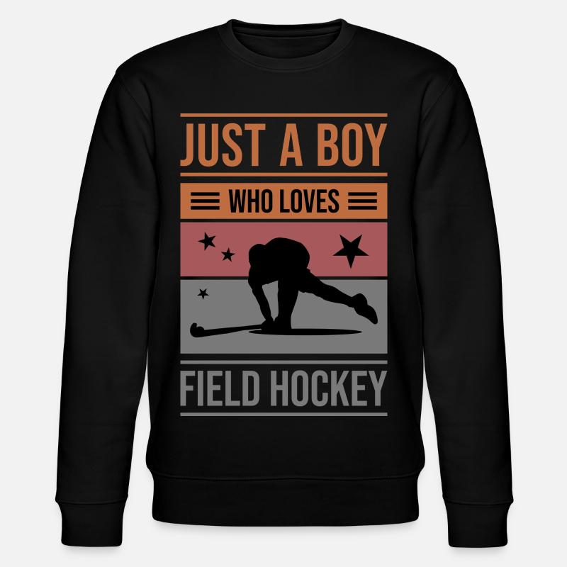 Feldhockey Just a Boy - Stanley/Stella Unisex Bio-Sweatshirt CHANGER  - Schwarz