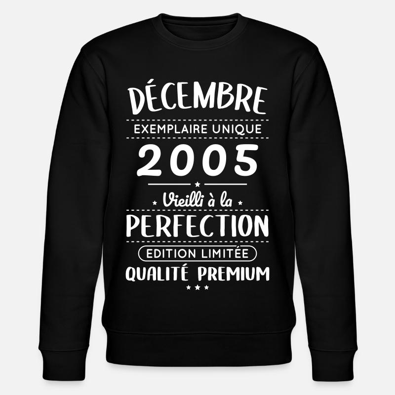 20th Anniversary - December 2005 Perfection - Stanley/Stella CHANGER Unisex Organic Sweatshirt - black