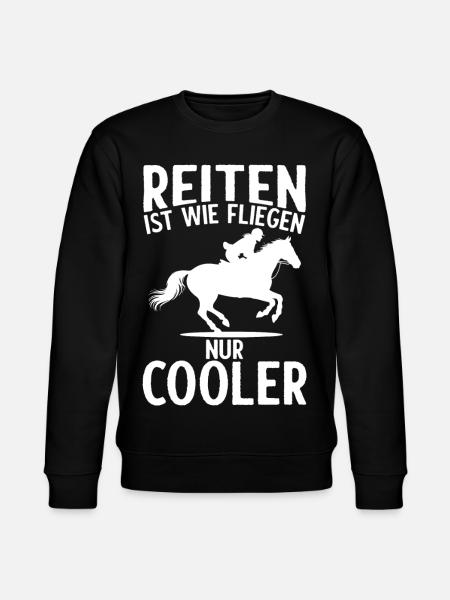 Riding is like flying, only cooler - Stanley/Stella CHANGER Unisex Organic Sweatshirt - black