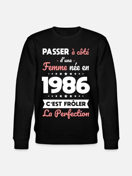 Geboren 1986 – Perfektion nahe - Stanley/Stella Unisex Bio-Sweatshirt CHANGER - Schwarz