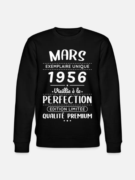 70. Jubiläum – März 1956 Perfektion - Stanley/Stella Unisex Bio-Sweatshirt CHANGER - Schwarz