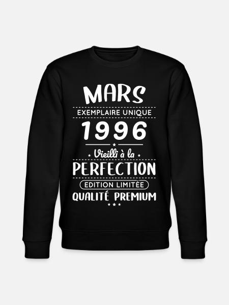 30th Anniversary - March 1996 Perfection - Stanley/Stella CHANGER Unisex Organic Sweatshirt - black