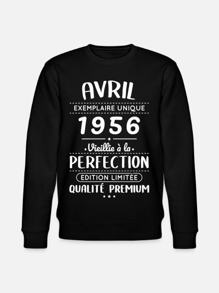 70th Anniversary - April 1956 Perfection - Stanley/Stella CHANGER Unisex Organic Sweatshirt - black