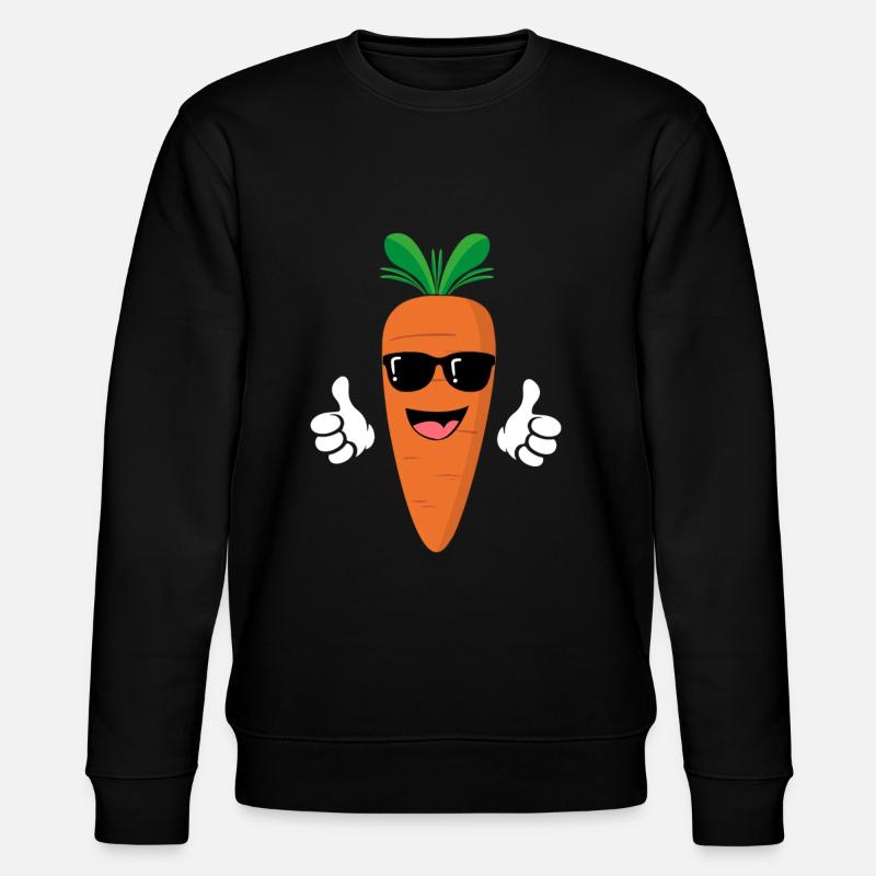 Gemüse Vegan Karotte - Stanley/Stella Unisex Bio-Sweatshirt CHANGER  - Schwarz