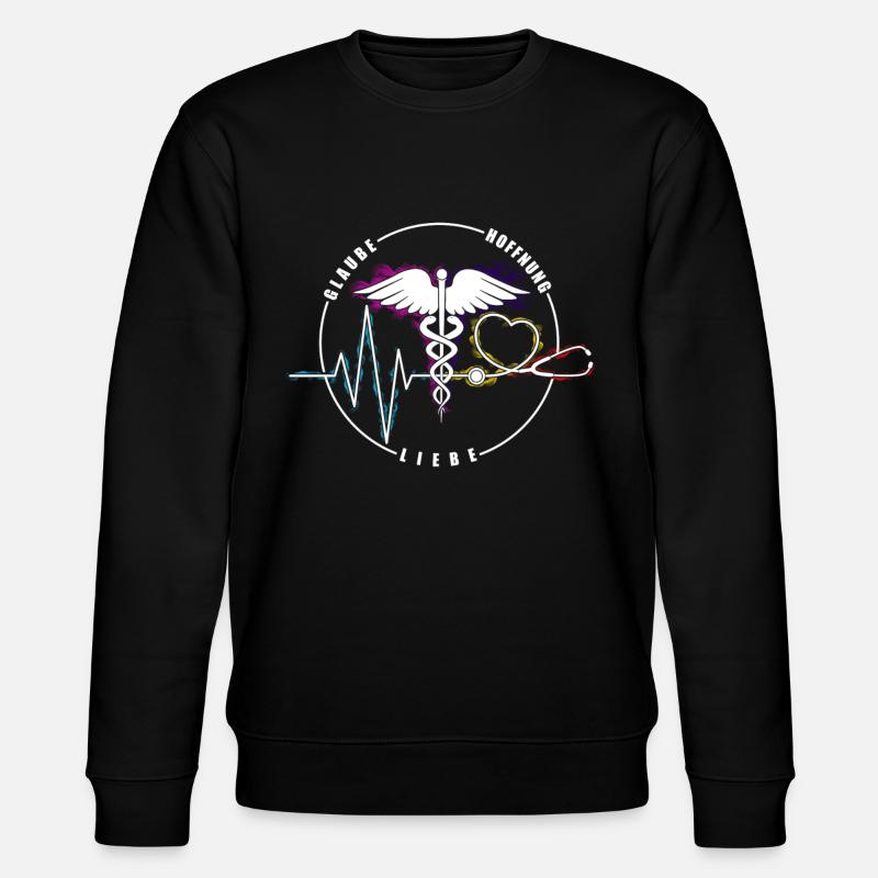 Arzt oder Ärztin , Krankenschwester - Liebe - - Stanley/Stella Unisex Bio-Sweatshirt CHANGER  - Schwarz