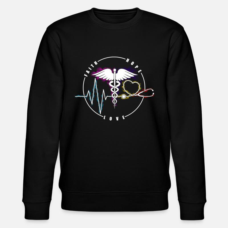 Nurse 1 REVISED - Stanley/Stella CHANGER Unisex Organic Sweatshirt - black