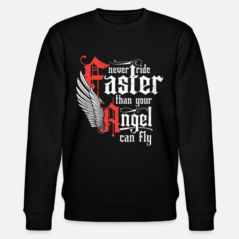 Never Ride Faster - Stanley/Stella Unisex Bio-Sweatshirt CHANGER - Schwarz