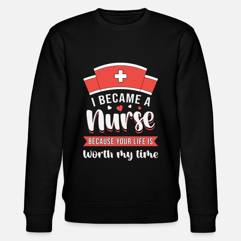 Intensivpflege Krankeschwester Pflege Pfleger - Stanley/Stella Unisex Bio-Sweatshirt CHANGER  - Schwarz