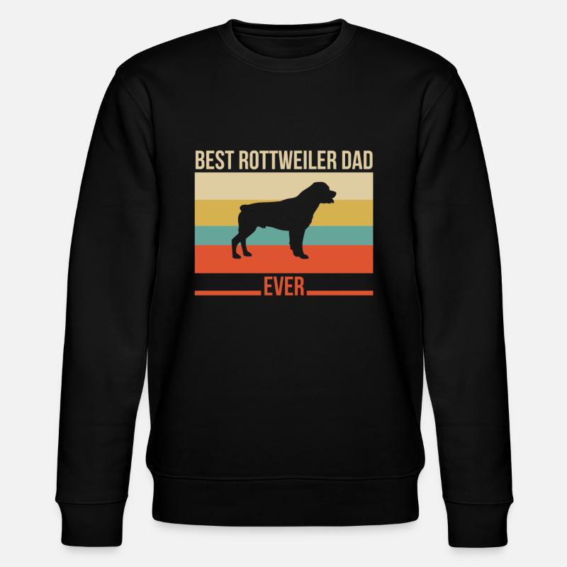 Best Rottweiler Dad Ever Hundebesitzer Geschenk - Stanley/Stella Unisex Bio-Sweatshirt CHANGER  - Schwarz