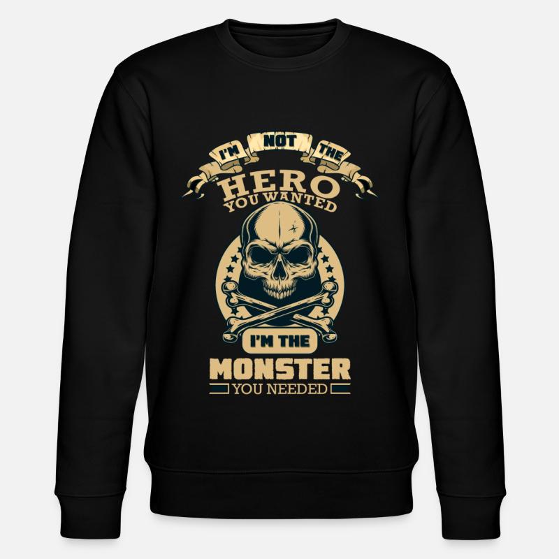 Skull Monster Schädel - Stanley/Stella CHANGER Unisex Organic Sweatshirt - black