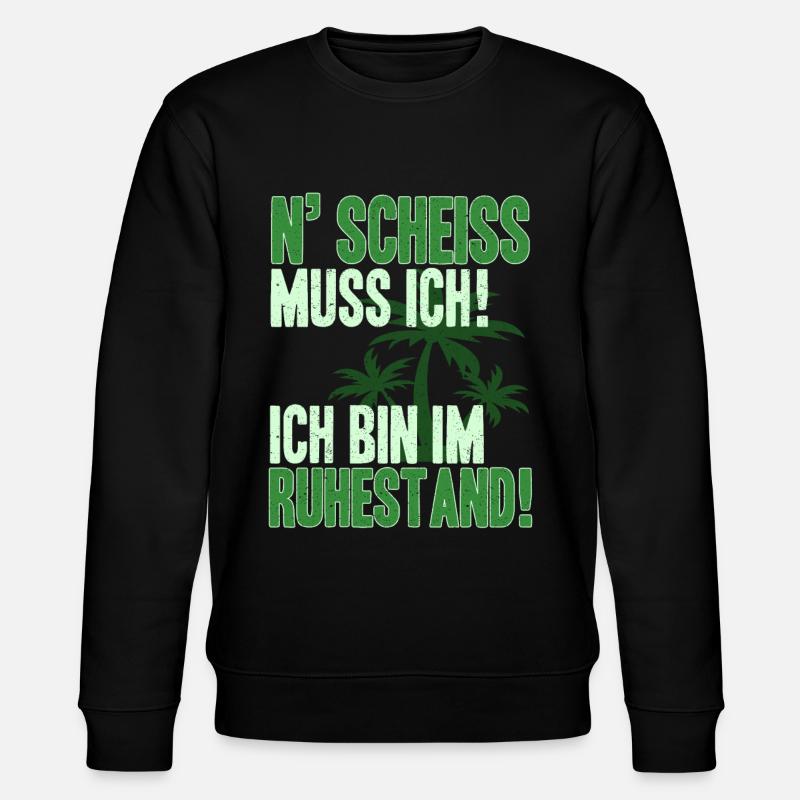 Rentner 2021 Pension Ruhestand Geschenkidee - Stanley/Stella Unisex Bio-Sweatshirt CHANGER - Schwarz