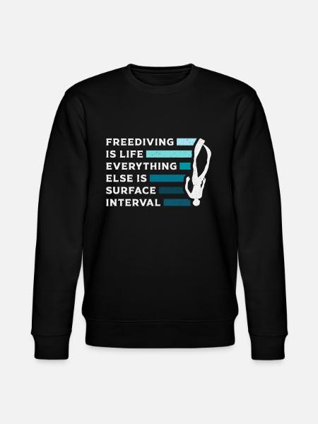 Apnea Freediver Freediving Diving Gift - Stanley/Stella CHANGER Unisex Organic Sweatshirt - black