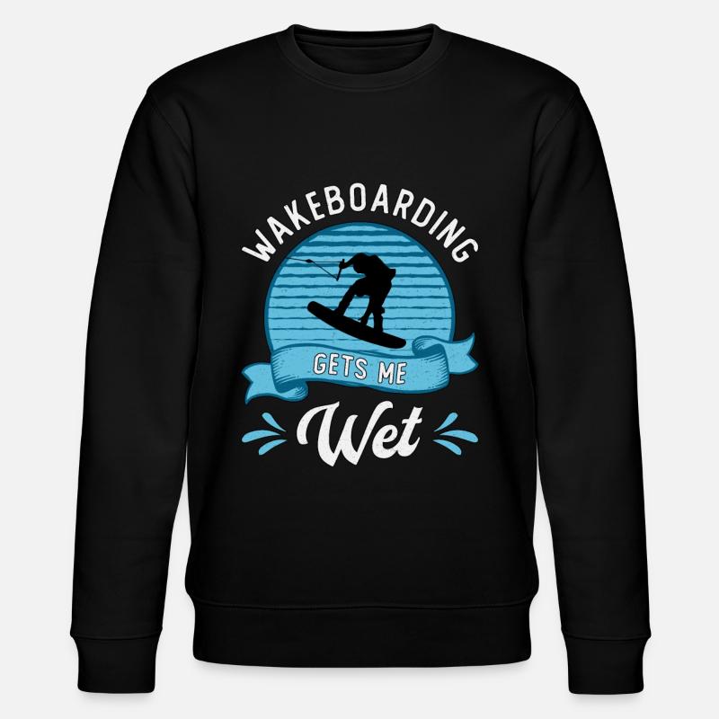 Wakeboarden Wakeboard Wakeboarding Wake Geschenk - Stanley/Stella Unisex Bio-Sweatshirt CHANGER - Schwarz