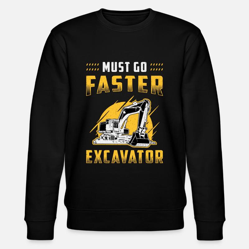 Bagger Baggerfahrer Baggern Bauarbeiter Geschenk - Stanley/Stella Unisex Bio-Sweatshirt CHANGER  - Schwarz