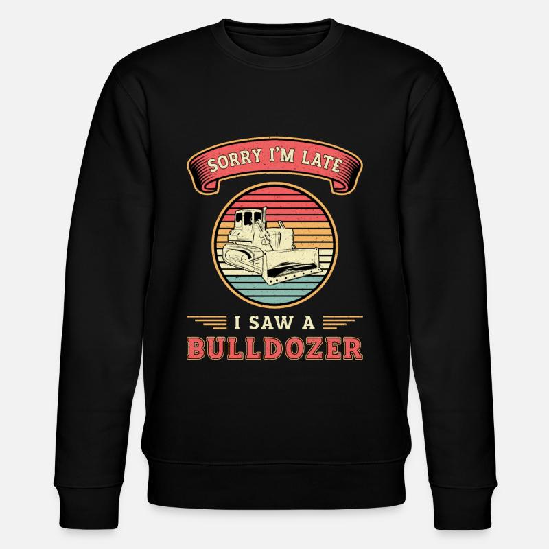 Bulldozer Construction Worker Gift - Stanley/Stella CHANGER Unisex Organic Sweatshirt - black