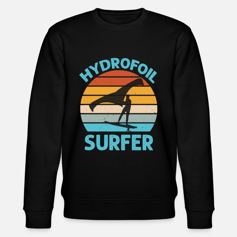 Hydrofoil Surfer - Wingfoil Surf - Sweat bio CHANGER Stanley/Stella Unisexe - noir