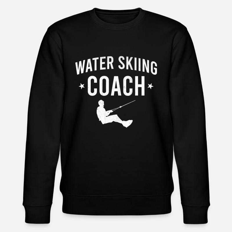 Waterskiing - Water Skiing Coach - Stanley/Stella CHANGER Unisex Organic Sweatshirt - black