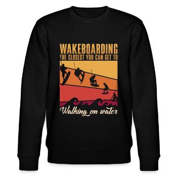 Wakeboard WakeboardIng Wakeboarder Cadeau - Sweat bio CHANGER Stanley/Stella Unisexe - noir - Devant - Nik (191cm) & Marisol (170cm)