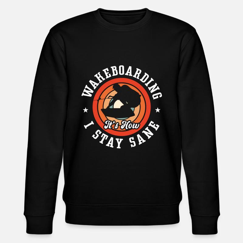 Wakeboard Wakeboarder Wake Wakeboarden Geschenk - Stanley/Stella Unisex Bio-Sweatshirt CHANGER  - Schwarz