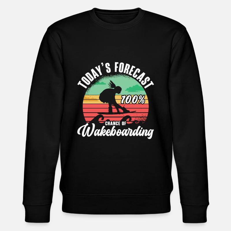 Wakeboarden Wakeboarder Wakeboard Wake Geschenk - Stanley/Stella Unisex Bio-Sweatshirt CHANGER  - Schwarz