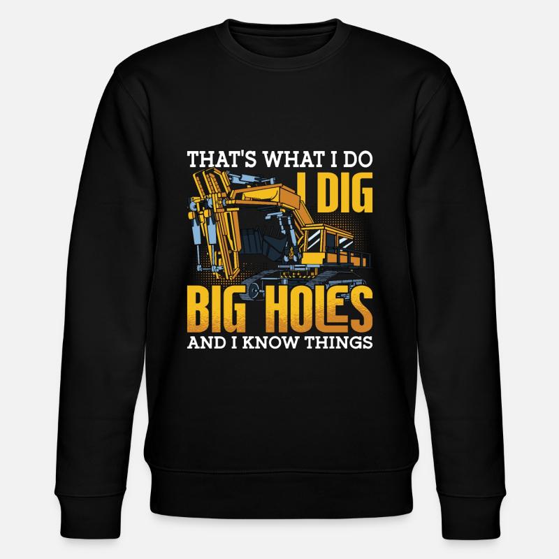 Bagger Bauarbeiter Baggern Baggerfahrer Geschenk - Stanley/Stella Unisex Bio-Sweatshirt CHANGER  - Schwarz