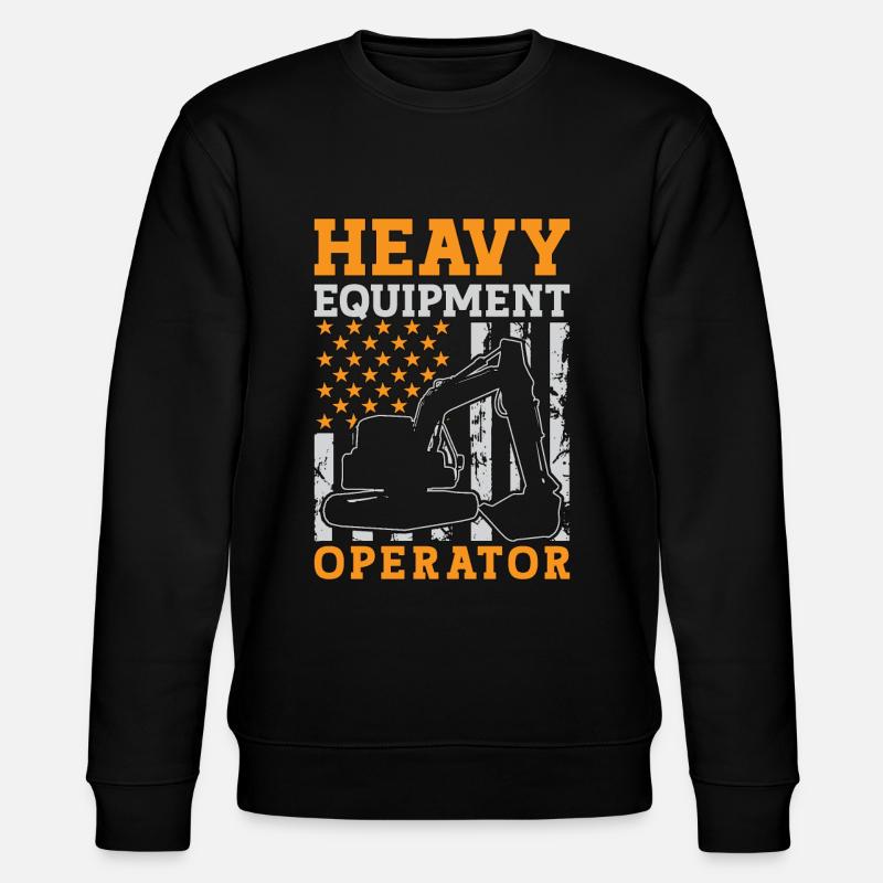 Bagger Baggerfahrer Bauarbeiter Baggern Geschenk - Stanley/Stella Unisex Bio-Sweatshirt CHANGER  - Schwarz