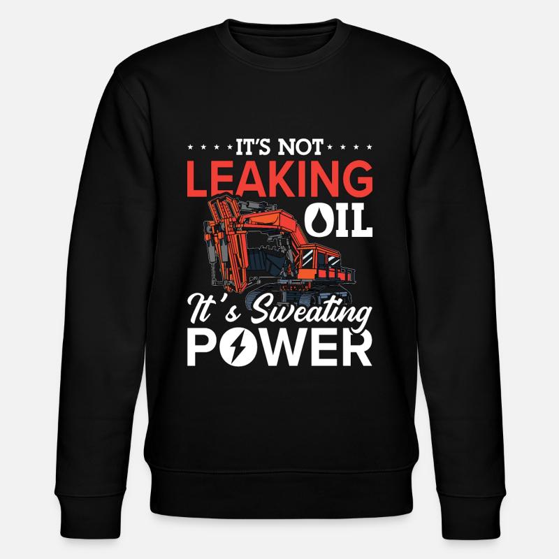 Baggerfahrer Bagger Bauarbeiter Baggern Geschenk - Stanley/Stella Unisex Bio-Sweatshirt CHANGER  - Schwarz