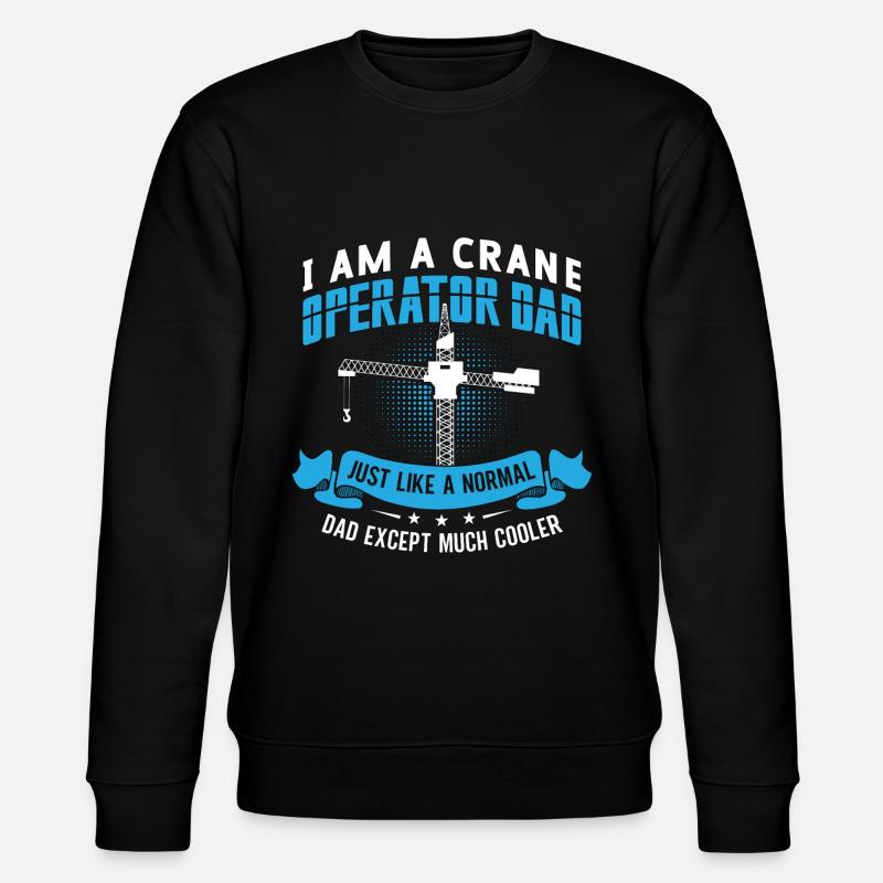 Kranführer Arbeit Bauarbeiter Kranfahrer Geschenk - Stanley/Stella Unisex Bio-Sweatshirt CHANGER - Schwarz
