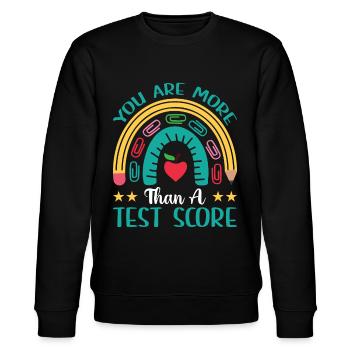Test Day Kids - You Are More Than A Test - Stanley/Stella Unisex Bio-Sweatshirt CHANGER  - Schwarz - Vorne - Nik (191cm) & Marisol (170cm)