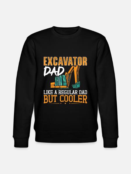 Baggern Bagger Bauarbeiter Baggerfahrer Geschenk - Stanley/Stella Unisex Bio-Sweatshirt CHANGER  - Schwarz