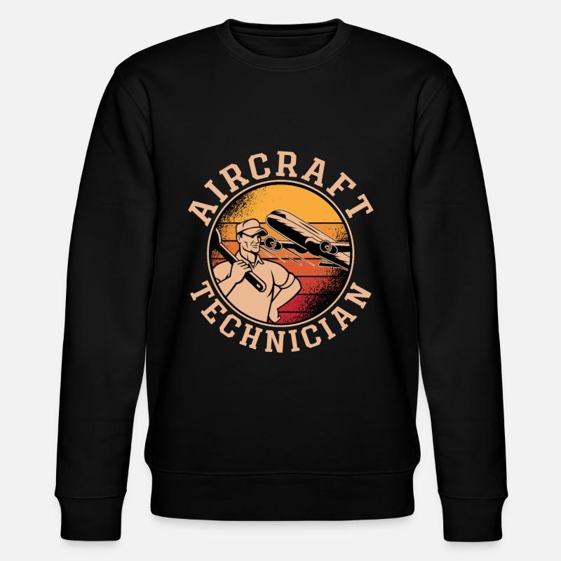 Fluggerätmechaniker Fluggerättechniker Luftfahrt - Stanley/Stella Unisex Bio-Sweatshirt CHANGER  - Schwarz