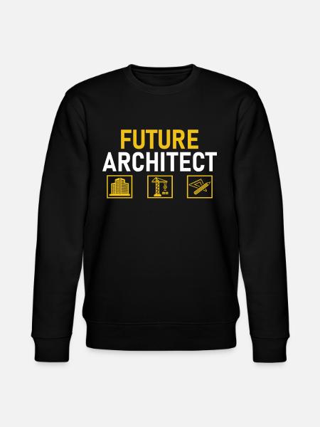 Future Architect Builder Drawing Houses - Stanley/Stella CHANGER Unisex Organic Sweatshirt - black