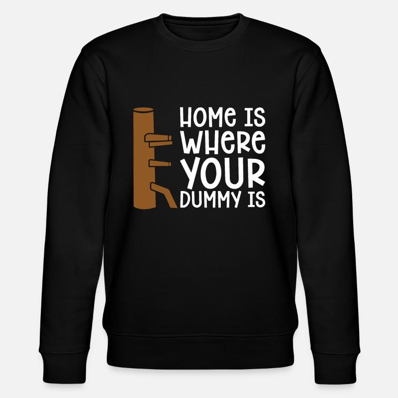Wing Chun Home er hvor din Dummy Fighter Fight - Stanley/Stella økologisk unisex-sweatshirt CHANGER - sort