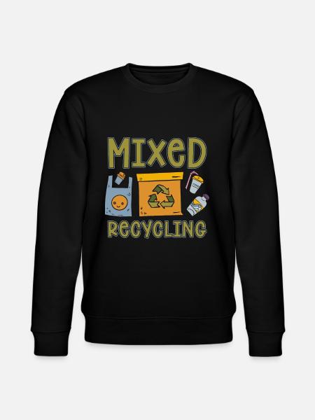 Recycling Mixed Recycling Reuse Go Green Recycler - Stanley/Stella CHANGER Unisex Organic Sweatshirt - black