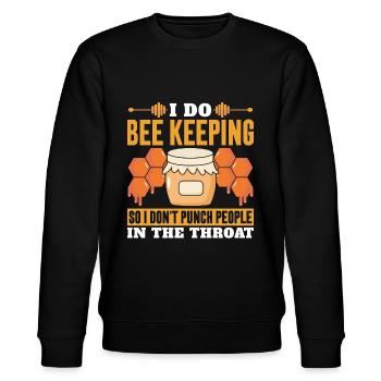 Apiculture I Do Bee Keeping So Apiarist Apiculteur - Sweat bio CHANGER Stanley/Stella Unisexe - noir - Devant - Nik (191cm) & Marisol (170cm)