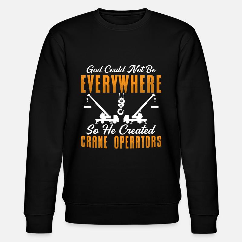 Kranführer Kran Kranfahrer Bauarbeiter Geschenk - Stanley/Stella Unisex Bio-Sweatshirt CHANGER - Schwarz