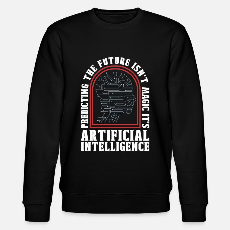 Artificial Intelligence Predicting The Future - Stanley/Stella CHANGER Unisex Organic Sweatshirt - black