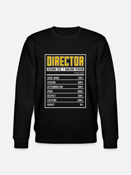 Filminstruktør Instruktør Ernæring Fakta Film Film - Stanley/Stella økologisk unisex-sweatshirt CHANGER  - sort