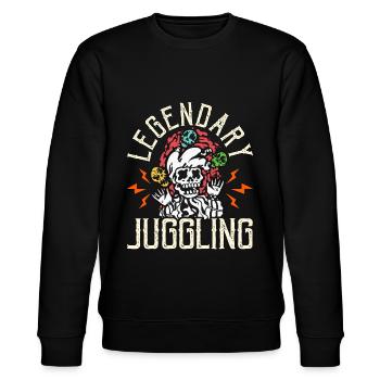 Circus Clown Legendary Juggling Circus Performer - Stanley/Stella Unisex Bio-Sweatshirt CHANGER  - Schwarz - Vorne - Nik (191cm) & Marisol (170cm)