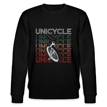 monocycle rétro aime le monocycle cycliste monocycliste - Sweat bio CHANGER Stanley/Stella Unisexe - noir - Devant - Nik (191cm) & Marisol (170cm)