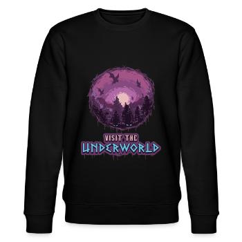 Greek Mythology Visit The Underworld Ancient Gods - Stanley/Stella CHANGER Unisex Organic Sweatshirt - black - Front - Nik (191cm) & Marisol (170cm)