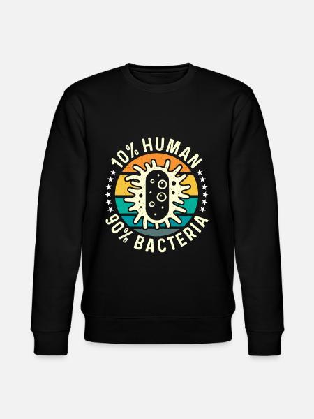 Microbiólogo 10% Humano 90% Microbiología de bacterias - Sudadera ecológica unisex CHANGER de Stanley/Stella - negro