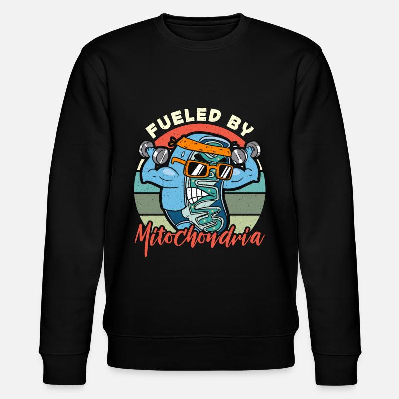 Microbiologist Fueled By Mitochondria Microbiology - Stanley/Stella CHANGER Unisex Organic Sweatshirt - black