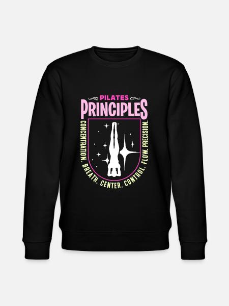 Pilates Principles Concentration Breath Meditation - Stanley/Stella CHANGER Unisex Organic Sweatshirt - black