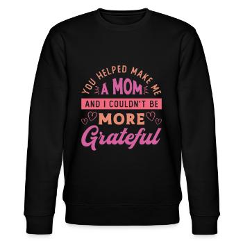 Surrogacy You Helped Make Me A Mom Surrogate Mama - Stanley/Stella Unisex Bio-Sweatshirt CHANGER  - Schwarz - Vorne - Nik (191cm) & Marisol (170cm)