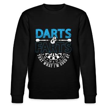 Target Sports Darts And Farts That Shooting Sports - Stanley/Stella CHANGER Unisex Organic Sweatshirt - black - Front - Nik (191cm) & Marisol (170cm)